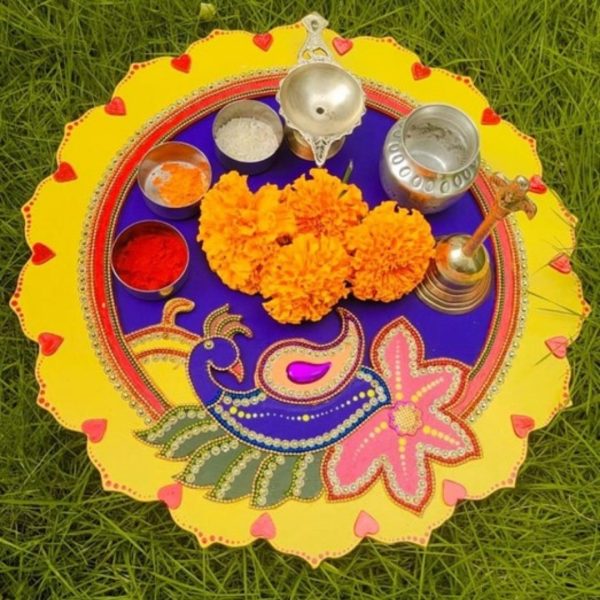 Peacock Pooja Thali