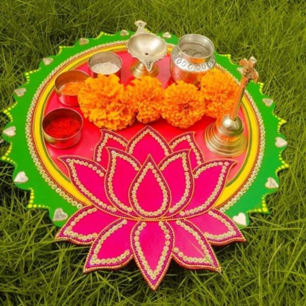 Lotus Pooja Thali