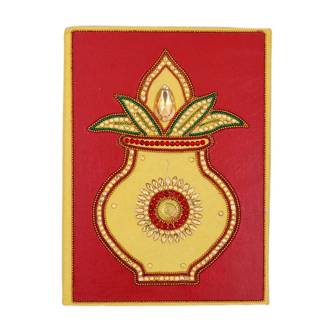 Handcrafted Yellow Kalash Diary
