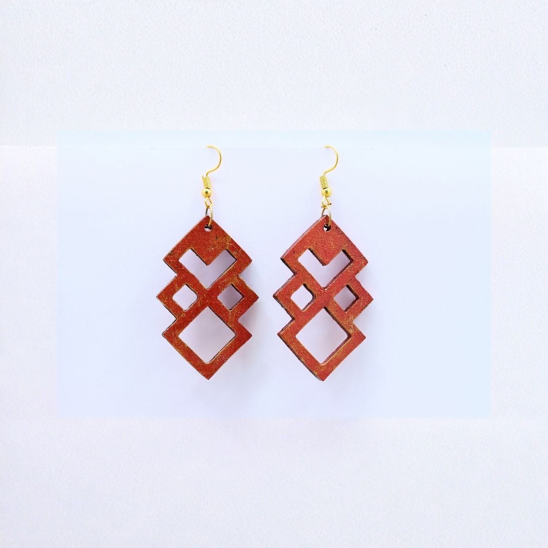 Earrings for Women – Handcrafted Geometric Diamond Design