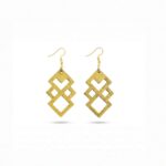 Earrings for Women – Handcrafted Gold Interlocking Diamond Design