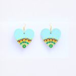 Earrings for Women – Handcrafted Turquoise Heart-Shaped Design