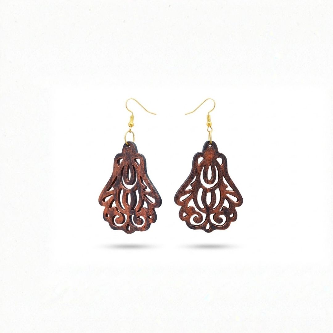 Earrings for Women – Handcrafted Brown Peacock Dangle Design