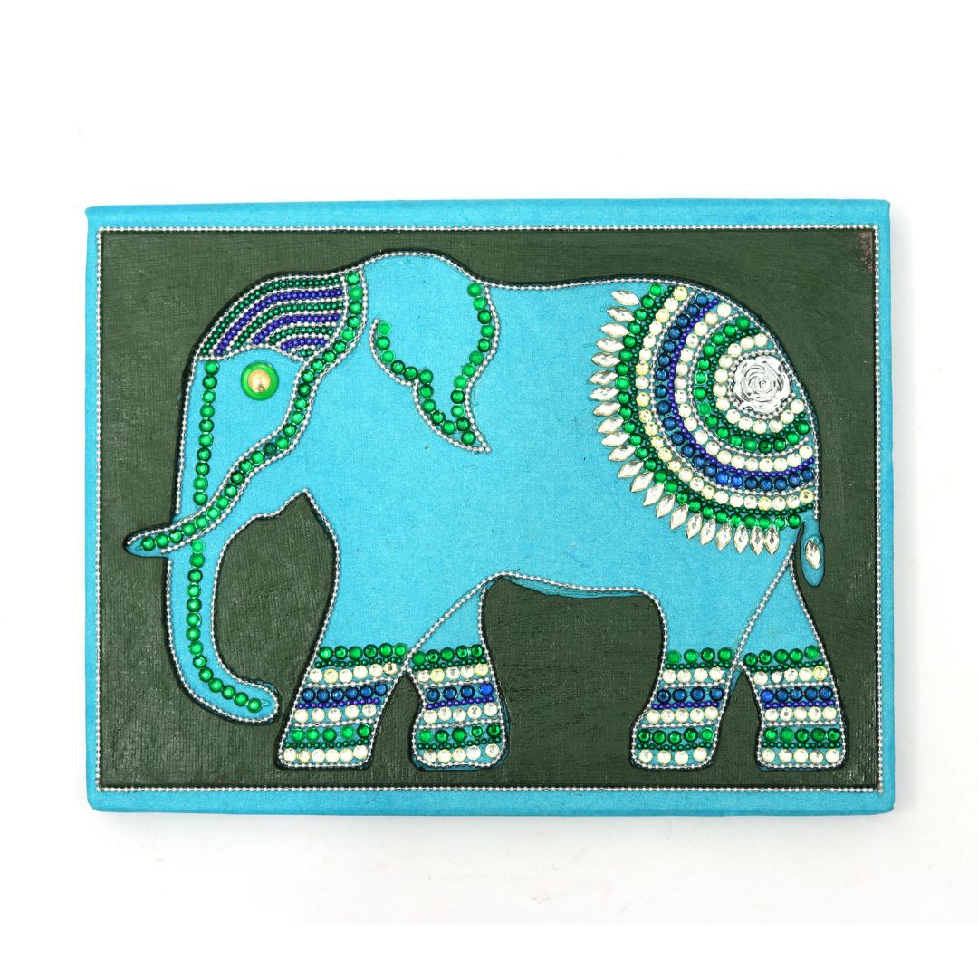 Handcrafted blue Elephant Diary
