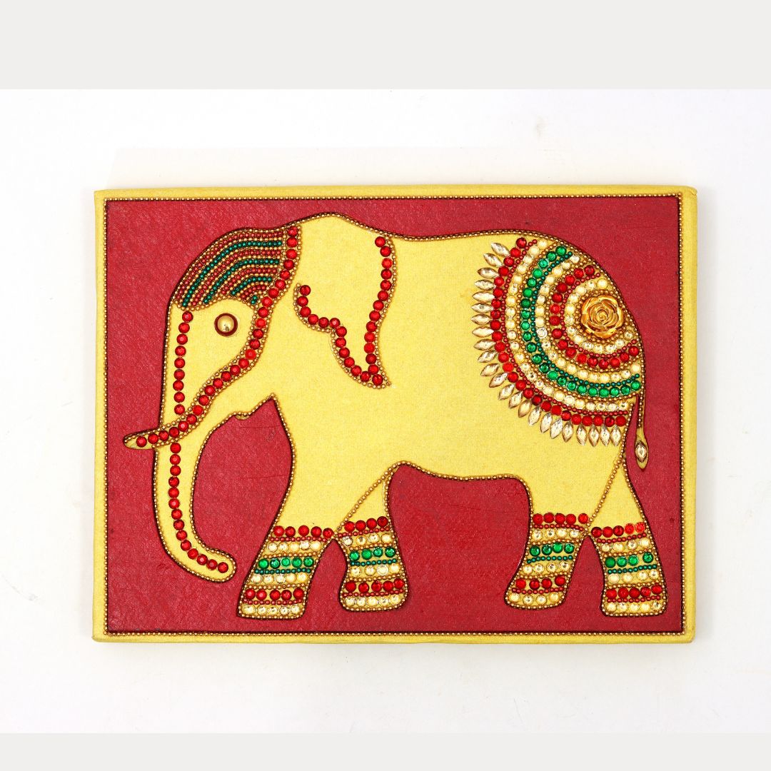 Handcrafted yellow Elephant Diary